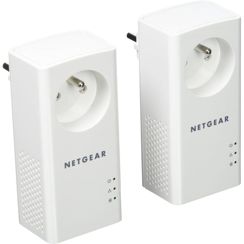 NETGEAR PLP1000-100FRS, Pack de 2 prises CPL 1000 Mbps avec Prise filtrée et 1 Port Ethernet, idéal pour avoir internet partout NETGEAR PLP1000-100FRS, Pack de 2 prises CPL 1000 Mbps avec Prise filtrée et 1 Port Ethernet, idéal pour avoir internet partout