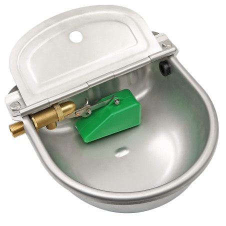 MUALROUS Abreuvoir Automatique en Acier Inoxydable pour Viande De Bœuf avec Valve en Laiton 1/2" Cheval, Bovin, Chèvre, Mouton,