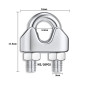 20 Pièces Serre Cable Acier M2 Serre Cable Inox 304 U Boulon Clip de Câble Métalliques pour Câble Métallique de Corde 2mm 20 Pièces Serre Cable Acier M2 Serre Cable Inox 304 U Boulon Clip de Câble Métalliques pour Câble Métallique de Corde 2mm