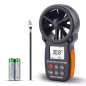 BTMETER Anémomètre Numérique Baromètre Portable, BT-100WM CFM Wind Speed Meter pour la vitesse du vent, la température, le test 