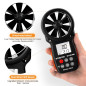 BTMETER Anémomètre Numérique Baromètre Portable, BT-100WM CFM Wind Speed Meter pour la vitesse du vent, la température, le test 