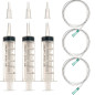 Grand cylindre en plastique de 60 ml avec tuyau pour laboratoires scientifiques, arrosage de jardin, industrie (3, 60 ml). Grand cylindre en plastique de 60 ml avec tuyau pour laboratoires scientifiques, arrosage de jardin, industrie (3, 60 ml).