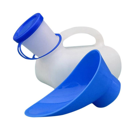 Urinoir pour homme et femme - 1000 ml - Portable - Avec poignée de transport - Pour les voyages, le camping, les trajets, les ac