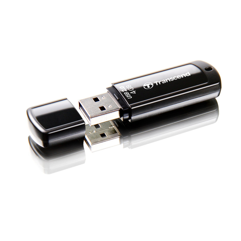 Transcend Clé USB 2.0 4 Go JetFlash 350 Noir TS4GJF350
