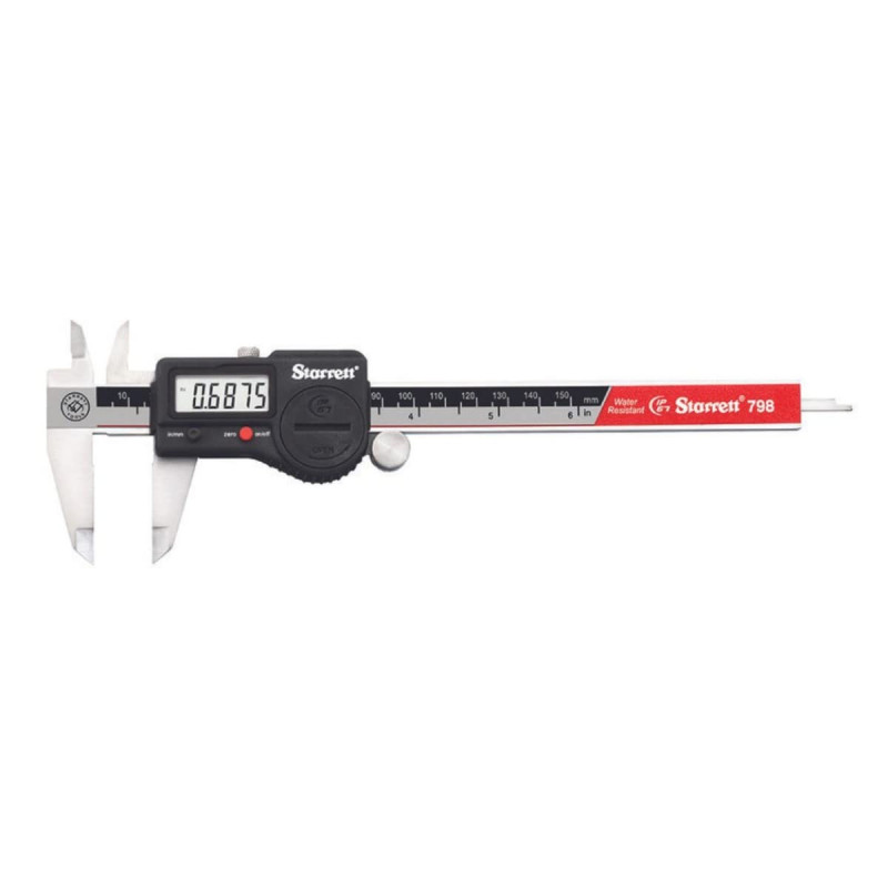 Pied à coulisse numérique Starrett, 0-6 "(0-150 mm) sans sortie de données, dans un boîtier en plastique 799A-6/150 Pied à coulisse numérique Starrett, 0-6 "(0-150 mm) sans sortie de données, dans un boîtier en plastique 799A-6/150