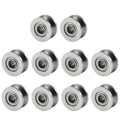 Ausla Roulement à Billes en Acier V624ZZ avec Rainure en V, Mini Roulements pour Système de Mouvement Linéaire de Rail, 4 x 13 x