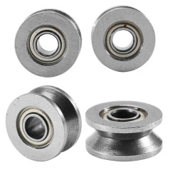 Ausla Roulement à Billes en Acier V624ZZ avec Rainure en V, Mini Roulements pour Système de Mouvement Linéaire de Rail, 4 x 13 x