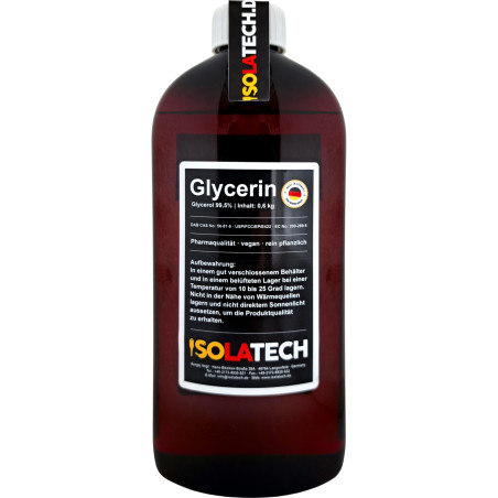 500ml Glycérine 99,5% qualité pharmaceutique glycérol flacon de 0,5 L (contenu 0,6 kg)
