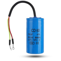 Jadeshay Condenseur, Condenseur CD60 Condenseur Continu 250vac 150uf 50 / 60Hz pour Compresseur d'air de Moteur