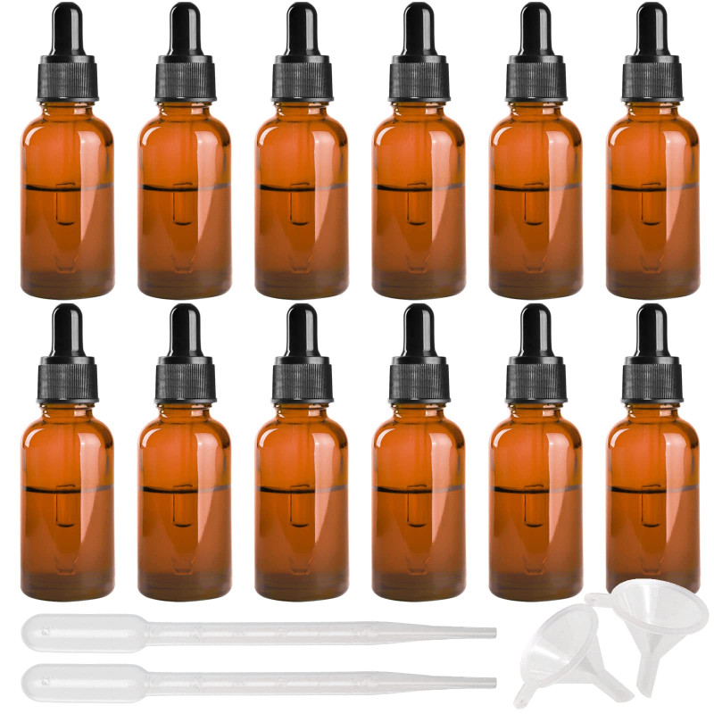 INHEMING 30ml Flacon Compte-gouttes Verre, Marron Flacon Vides avec Pipettes Verre, pour Huiles Essentielles, Aromathérapie, Liq INHEMING 30ml Flacon Compte-gouttes Verre, Marron Flacon Vides avec Pipettes Verre, pour Huiles Essentielles, Aromathérapie, Liq