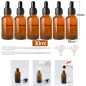 INHEMING 30ml Flacon Compte-gouttes Verre, Marron Flacon Vides avec Pipettes Verre, pour Huiles Essentielles, Aromathérapie, Liq INHEMING 30ml Flacon Compte-gouttes Verre, Marron Flacon Vides avec Pipettes Verre, pour Huiles Essentielles, Aromathérapie, Liq