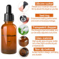 INHEMING 30ml Flacon Compte-gouttes Verre, Marron Flacon Vides avec Pipettes Verre, pour Huiles Essentielles, Aromathérapie, Liq INHEMING 30ml Flacon Compte-gouttes Verre, Marron Flacon Vides avec Pipettes Verre, pour Huiles Essentielles, Aromathérapie, Liq