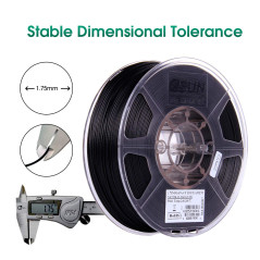 eSUN Nylon Fibre de Carbone Filament 1.75mm, Imprimante 3D Filament PA-CF, Précision Dimensionnelle +/- 0.05mm, 1KG Bobine (2.2 