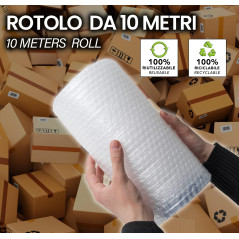IPEA Rouleau Papier Film à Bulles pour l'Emballage et l'Expédition - 10 Mètres x 30 cm - Made in Italy - Pluriball pour la Prote