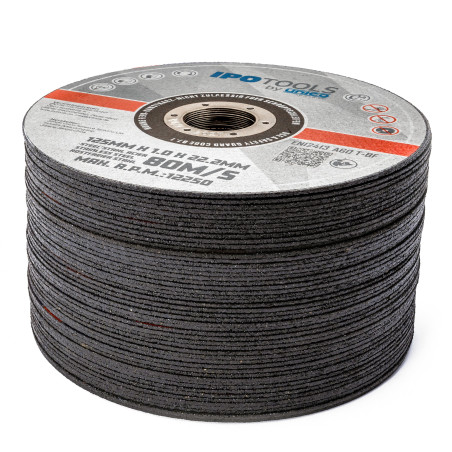 50x IPOTOOLS Disque a tronconner 125 metal - Disque meuleuse 125 metal en acier inoxydable, disque meuleuse 125 mm x 1,0 mm, pou