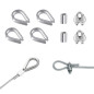 YSDMY Kit de Suspension avec Corde en Acier Inoxydable 10M, Câble Métallique 2mm Enduit de Nylon, Clips M2, Cosses et Manchons à YSDMY Kit de Suspension avec Corde en Acier Inoxydable 10M, Câble Métallique 2mm Enduit de Nylon, Clips M2, Cosses et Manchons à