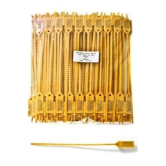 100 SCELLÉS PLASTIQUES DE SÉCURITÉ - LONGUEUR TOTALE 20 CM. - Matière polypropylène - Numérotation consécutive