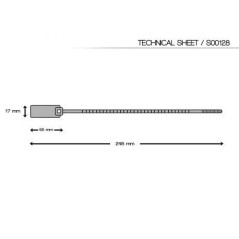 100 SCELLÉS PLASTIQUES DE SÉCURITÉ - LONGUEUR TOTALE 20 CM. - Matière polypropylène - Numérotation consécutive