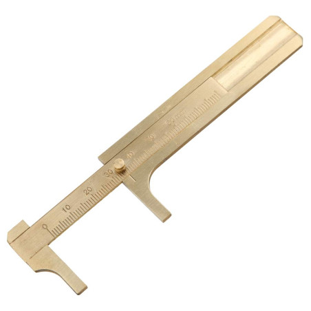 Hztyyier Pied à Coulisse en Laiton 80mm, Calibre Coulissant Vernier, étrier de Poche Précis pour Mesures Rapides en Atelier ou s