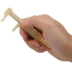 Hztyyier Pied à Coulisse en Laiton 80mm, Calibre Coulissant Vernier, étrier de Poche Précis pour Mesures Rapides en Atelier ou s