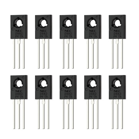 Create idea 10pcs NPN Transistor en Silicon Power Transistor 3Pin à Usage Général NEC TO-126 Produits Semi-conducteurs 2SD882 40