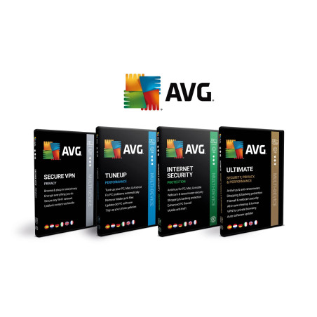 AVG Ultimate 2026 - Antivirus avec AVG Secure VPN et AVG TuneUp pour Accélérer votre PC - | 10 appareil | 1 An | PC/Mac/Android/