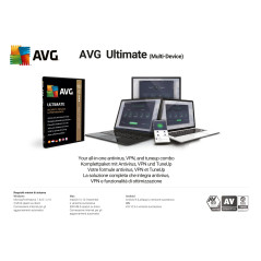 AVG Ultimate 2026 - Antivirus avec AVG Secure VPN et AVG TuneUp pour Accélérer votre PC - | 10 appareil | 1 An | PC/Mac/Android/