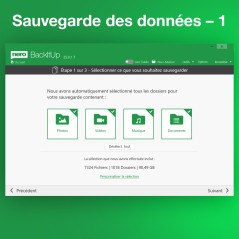 Logiciel sauvegarde Nero BackItUp | Sauvegarde automatique, Cloud, chiffrement AES 256 bits & Restauration | Licence à vie | 1 P