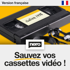 Nero Sauvegarder vos cassettes vidéo – Numériser VHS, S-VHS et Hi8 sans connaissances techniques | Logiciel de montage inclus |
