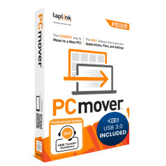LAPLINK PCmover Professional 11 - Logiciel de Migration, Pour Fichiers, Dossiers & Programmes, Câble USB 3.0 Super Speed 5 Gbps,