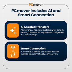 LAPLINK PCmover Professional 11 - Logiciel de Migration, Pour Fichiers, Dossiers & Programmes, Câble USB 3.0 Super Speed 5 Gbps,