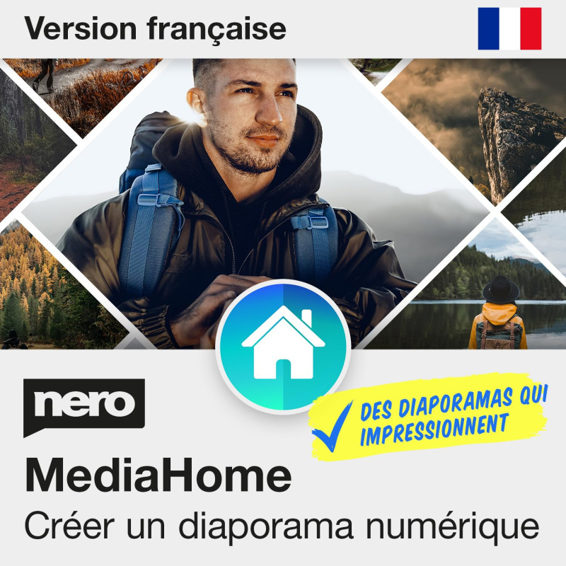 Nero MediaHome Diaporama Voyage | Créer Présentations avec Photos et Vidéos de Voyage | Musique et Effets | Licence à vie | 1 PC