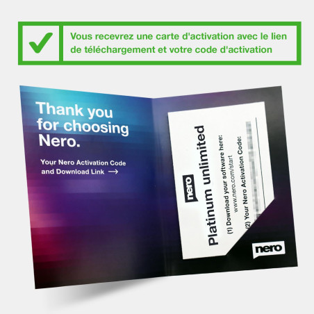 Nero Platinum Unlimited | Suite logicielle multimédia clé USB | Logiciel montage vidéo 4K/8K | Sauvegarde données | Gestion phot