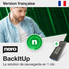 Logiciel sauvegarde Nero BackItUp avec clé USB | Sauvegarde automatique, Cloud & Restauration données | Licence à vie | 1 PC | W