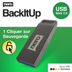 Logiciel sauvegarde Nero BackItUp avec clé USB | Sauvegarde automatique, Cloud & Restauration données | Licence à vie | 1 PC | W