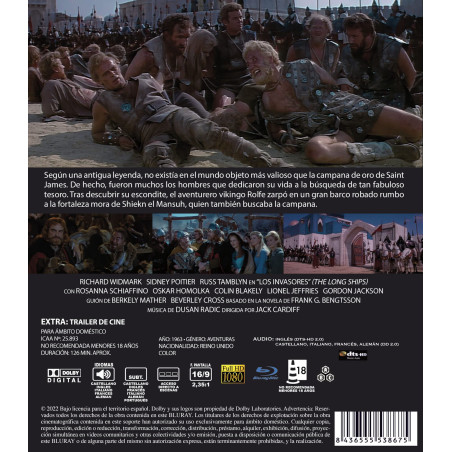 Les Drakkars 1963 / The Long Ships/Raubzug der Wikinger/Le lunghe navi/Los Invasores Blu-ray EU-Import Langue Français