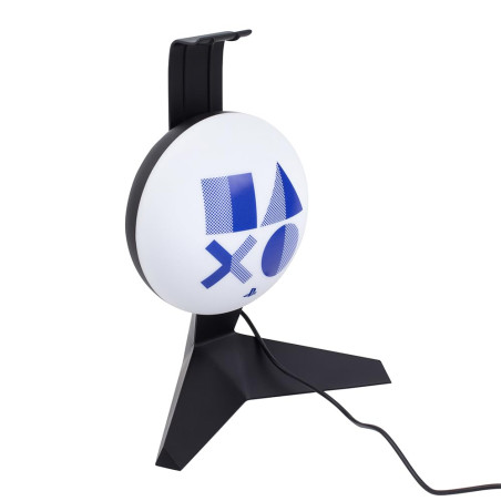 Paladone Support casque lumineux PlayStation - Officiellement licencié, Porte-écouteurs pour setup de gamer, Cadeau pour gamers,