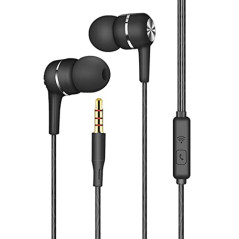 Écouteurs Filaire,Écouteurs Intra-Auriculaires,avec Microphone et Controle Volume,Jack 3.5mm Universel,Ergonomique oreillette Fi