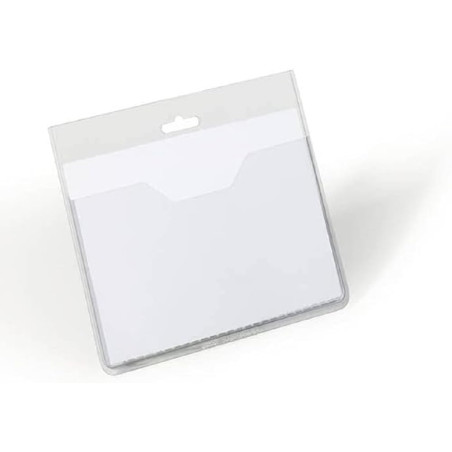 Durable - Pochette porte-badge ouverte au dos - Format 60 x 90 mm - Transparent - Boite de 20 - 813619