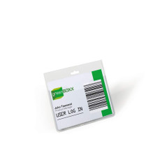 Durable - Pochette porte-badge ouverte au dos - Format 60 x 90 mm - Transparent - Boite de 20 - 813619