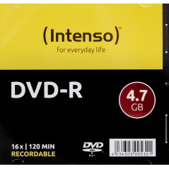 1x10 Intenso DVD-R 4,7GB 16x Speed, Slim Case