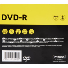 1x10 Intenso DVD-R 4,7GB 16x Speed, Slim Case