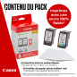 Canon Pack Encre & Papier - PG-545/CL-546 Cartouches d'encre Authentique pour imprimante 2 Packs (1 x Noir, 1 x Couleur) & Papie Canon Pack Encre & Papier - PG-545/CL-546 Cartouches d'encre Authentique pour imprimante 2 Packs (1 x Noir, 1 x Couleur) & Papie