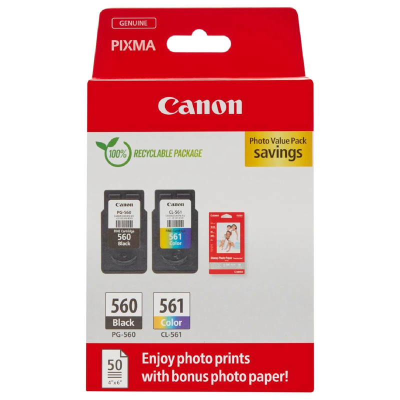 Canon CLI-571 Lot de 4 Cartouches d'encre Authentiques (Noir, Cyan, Magenta, Jaune) – Carton Multipack Canon CLI-571 Lot de 4 Cartouches d'encre Authentiques (Noir, Cyan, Magenta, Jaune) – Carton Multipack