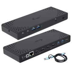 I-TEC Station d'accueil USB-A/C TB Dual Dock Dual Display Dock PD 100 W