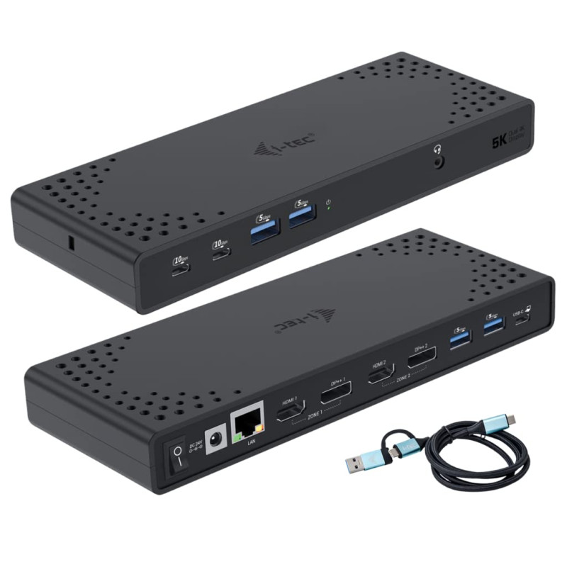 I-TEC Station d'accueil USB-A/C TB Dual Dock Dual Display Dock PD 100 W I-TEC Station d'accueil USB-A/C TB Dual Dock Dual Display Dock PD 100 W
