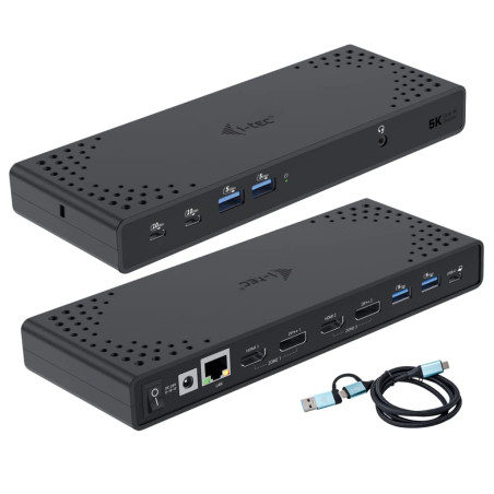 I-TEC Station d'accueil USB-A/C TB Dual Dock Dual Display Dock PD 100 W