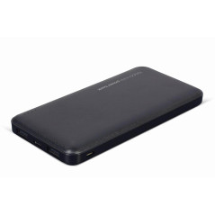 Gembird Powerbank 10000 mAh - Chargeur Rapide Portable, Noir