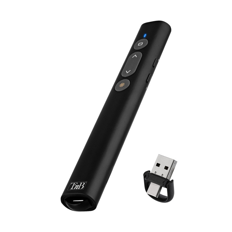T'nB - SlidePoint Pointeur Laser De Présentation sans Fil, Dongle 2 en 1 USB A et USB C, Rechargeable, Commandes Diapo et Contro T'nB - SlidePoint Pointeur Laser De Présentation sans Fil, Dongle 2 en 1 USB A et USB C, Rechargeable, Commandes Diapo et Contro