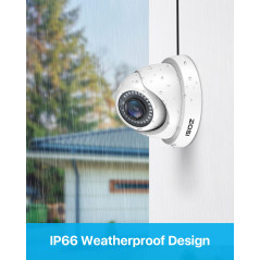 ZOSI 1080P 4pcs TVI Caméra de Surveillance Extérieure IP66 Objectif 3.6mm IR Vision 24 m 90° Angle - Compatible avec Enregistreu